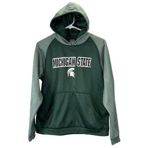 Michigan State Spartans Hoodie Sweatshirt Green Pullover Boys XL 16/18 Youth